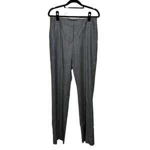 Lafayette 148 New York Trousers Pants Wool Slim Leg High Rise Gray Charcoal 8